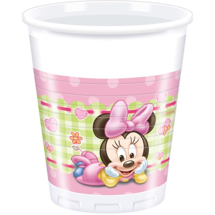 8 Pahare party Baby Minnie - 200 ml