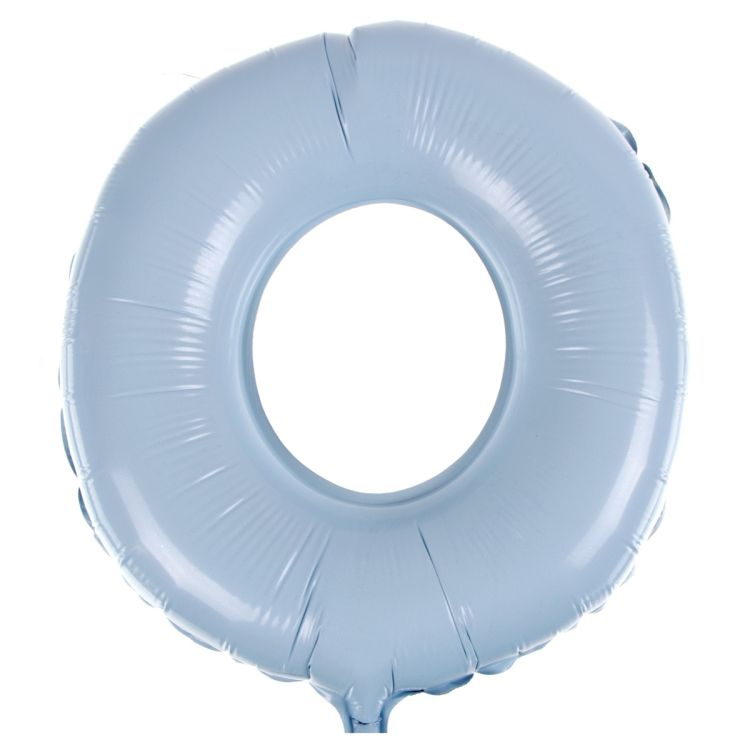 Balon folie cifra 0 bleu - 30 cm inaltime