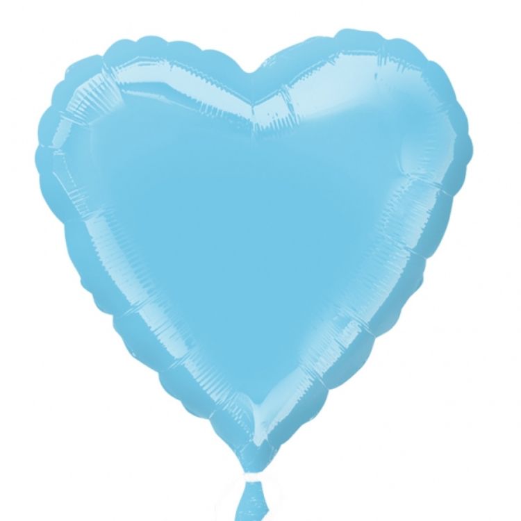 Balon inima bleu 43 cm