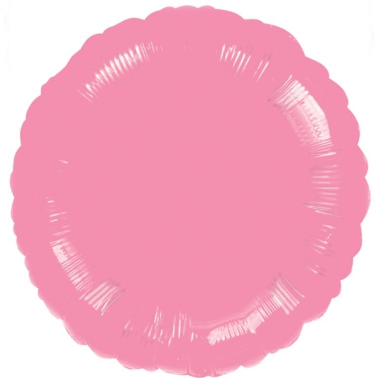 Balon roz metalizat rotund 43 cm