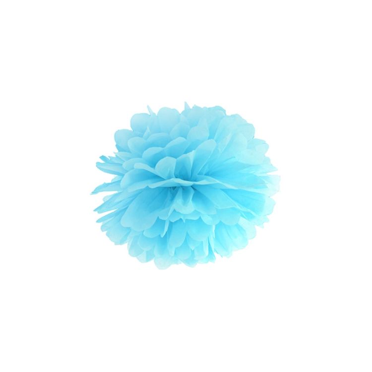 Pompon bleu 25 cm