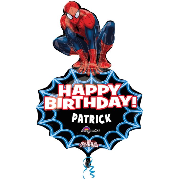 Balon folie Spiderman cu stickere pentru personalizare 58 x 83 cm