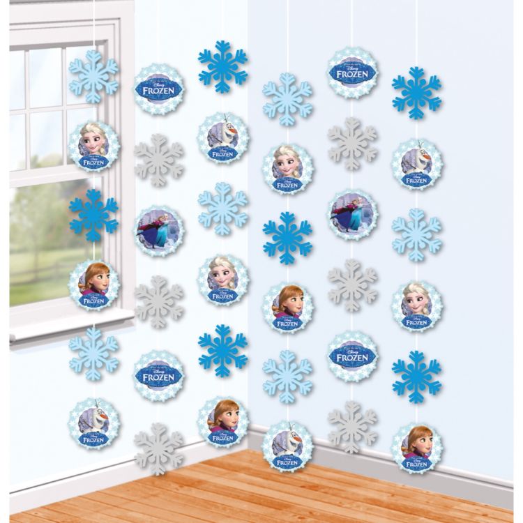 Set de 6 panglici cu decoratiuni Frozen party