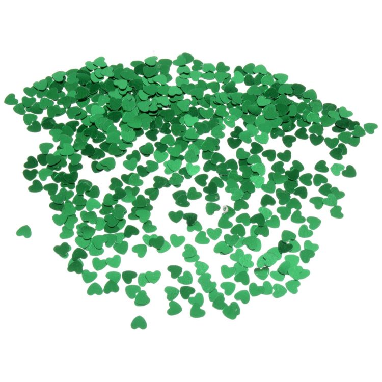 Confetti metalice inimioare verzi