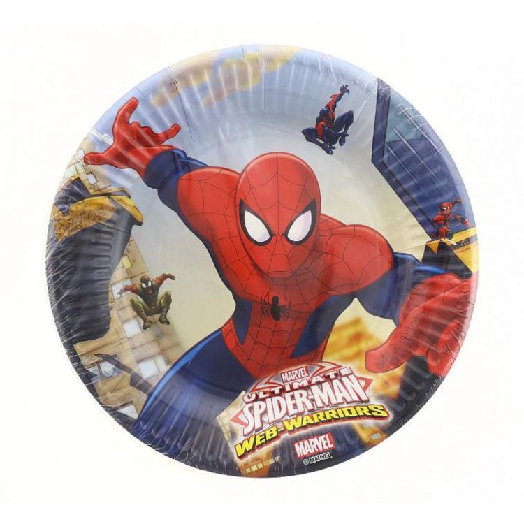 Farfurii Ultimate Spiderman Party 20 cm la set de 8 farfurii tematice