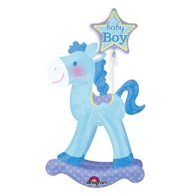 Balon folie airwalker calut bleu Baby Boy 127 cm x 58 cm