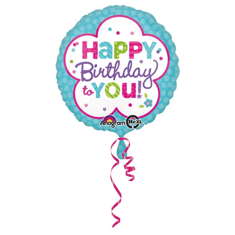 Balon folie Happy Birthday to you 45 cm