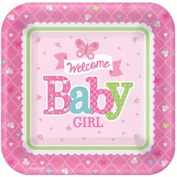 Farfurii Welcome Baby Girl 18 cm