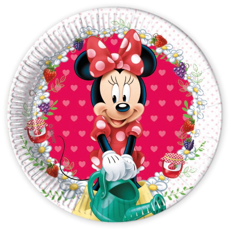 Set 8 farfurii party Minnie Jam Packed with Love 20 cm