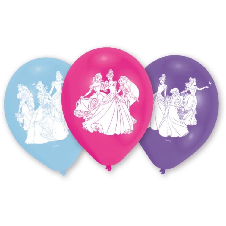 6 Baloane latex Disney Princess - 22 cm