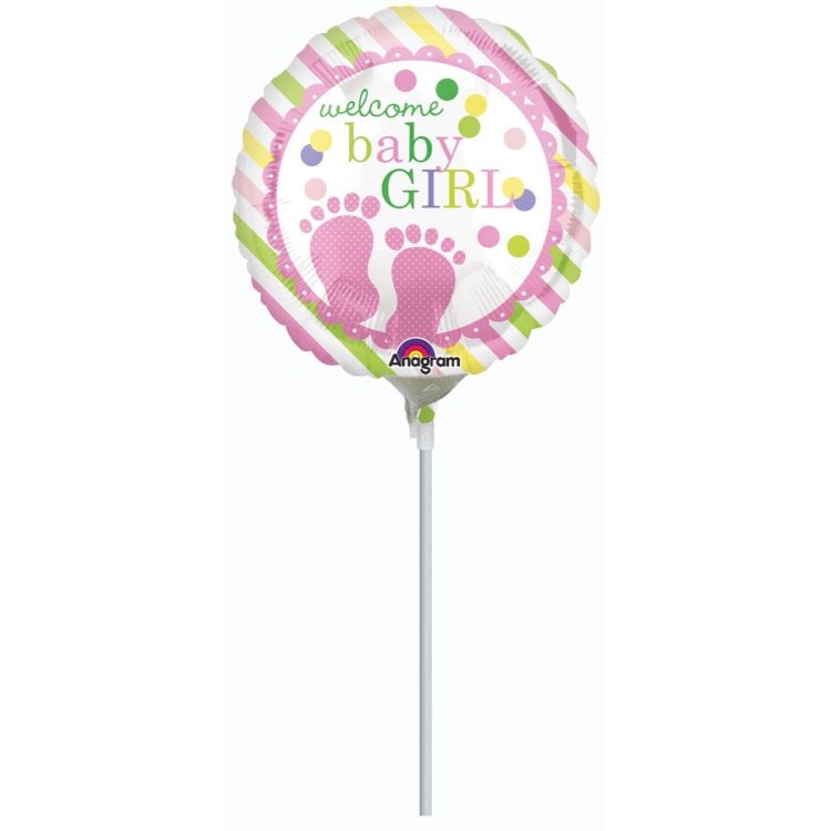 Balon folie Welcome Baby Girl 23 cm