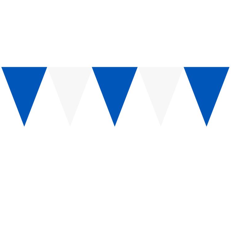 Banner stegulete alb si albastru 50 m