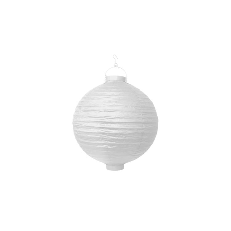 Lampion alb cu LED 20 cm