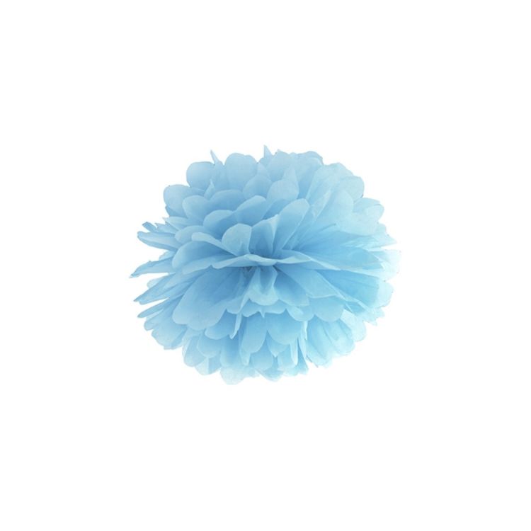 Pompon bleu deschis 25 cm