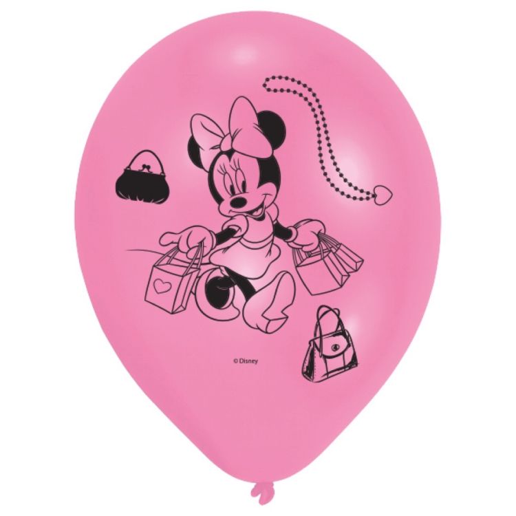 10 baloane latex Minnie Mouse 25 cm