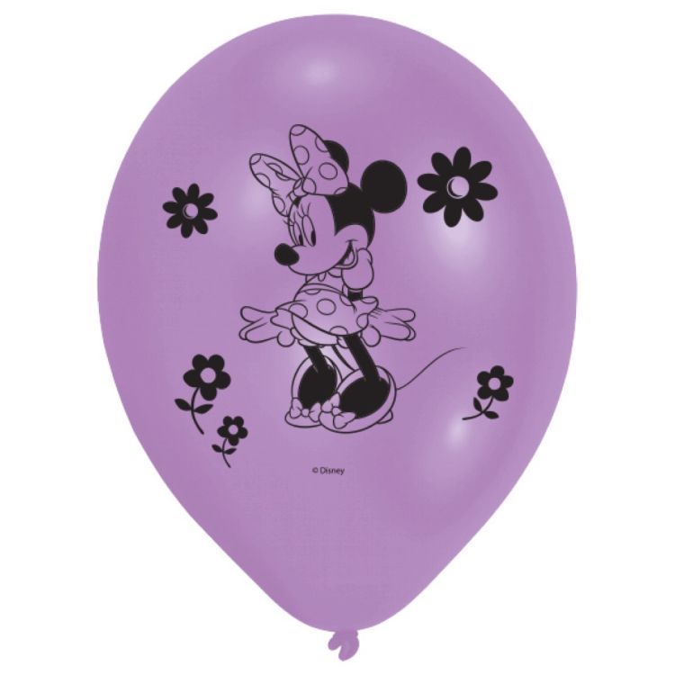 10 baloane latex Minnie Mouse 25 cm