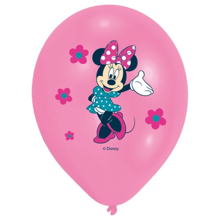 6 baloane latex Minnie Mouse 27 cm