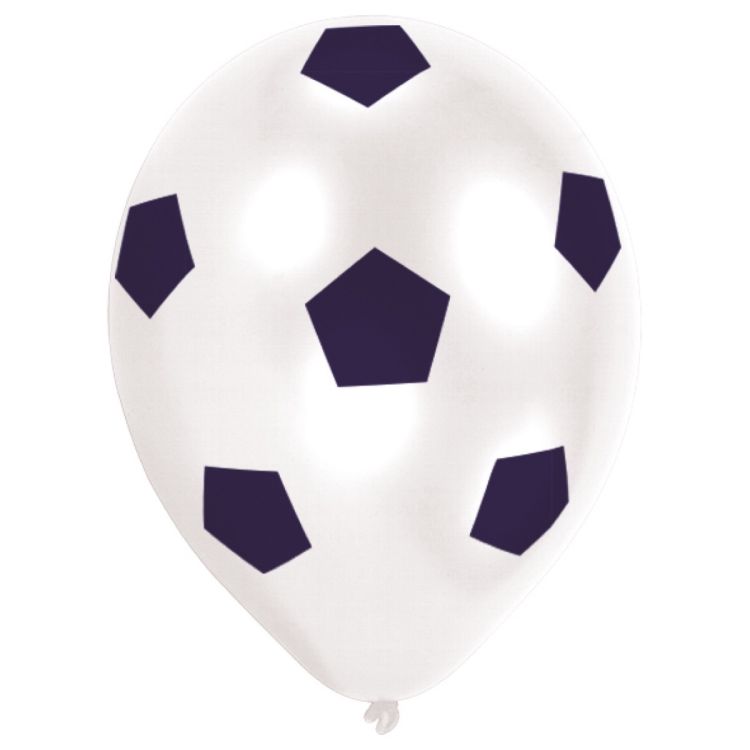 8 baloane din latex tematica fotbal 25 cm