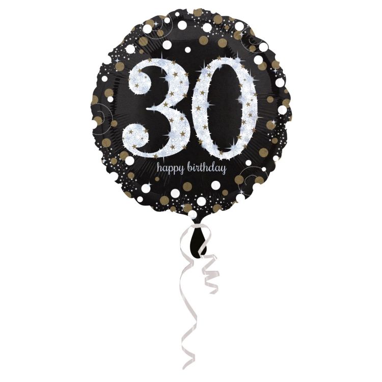 Balon folie Happy Birthday 30 ani - 43 cm