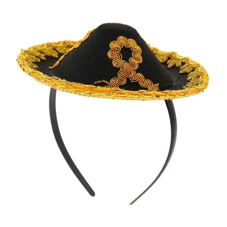 Cordeluta mini sombrero negru