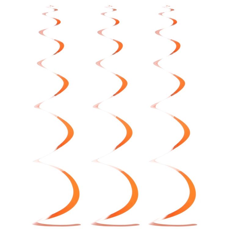 Decoratiune de agatat spirala portocalie