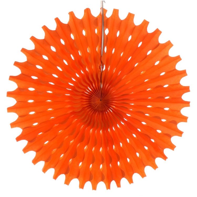 Decoratiune rotunda portocalie - 30 cm