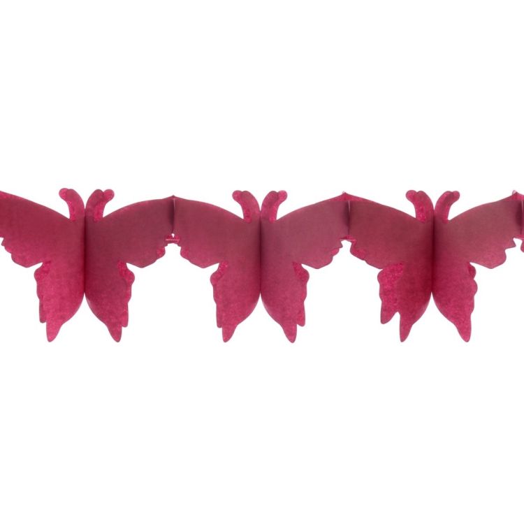 Ghirlanda decorativa fluture mov
