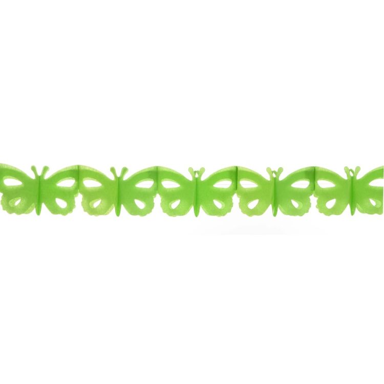 Ghirlanda decorativa fluture verde decupat
