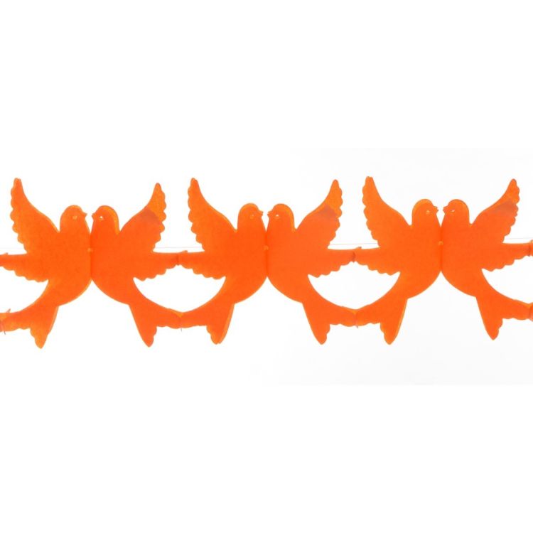 Ghirlanda decorativa porumbei portocalii