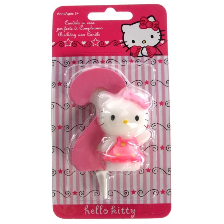 ​​​Lumanare cifra 2 Hello Kitty 3D
