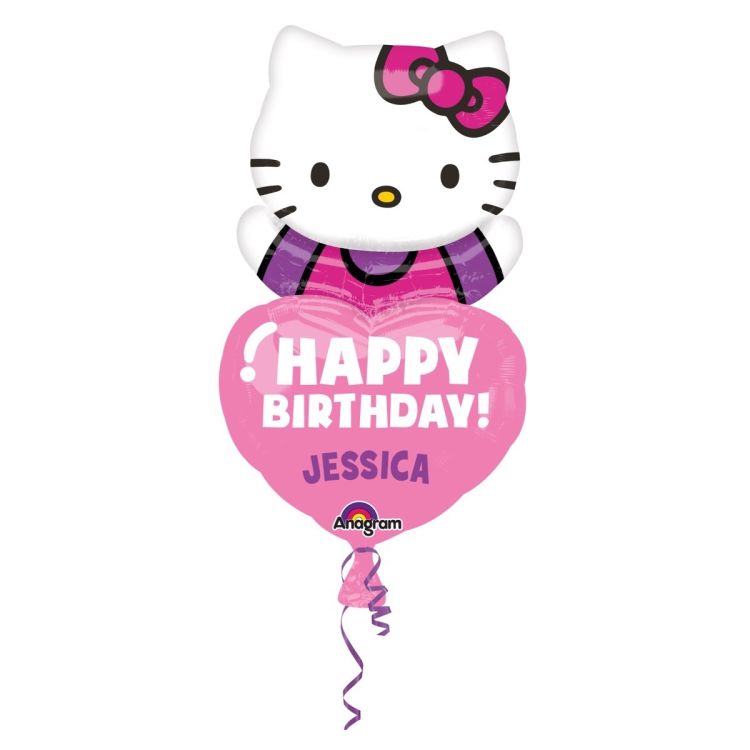 Balon folie personalizabil Hello Kitty 48 x 81 cm