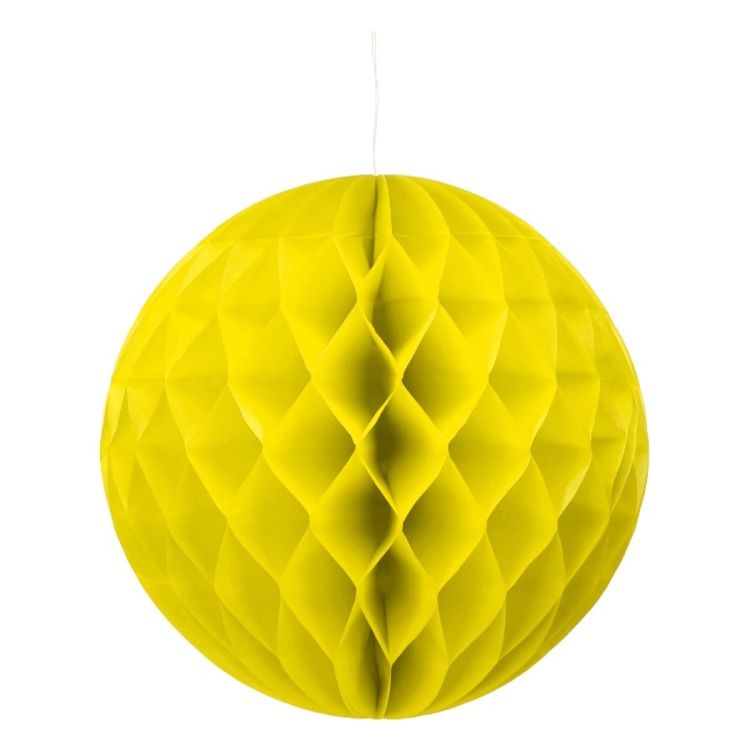 Decoratiune glob galben 30 cm