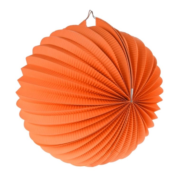 Lampion decorativ portocaliu 25 cm