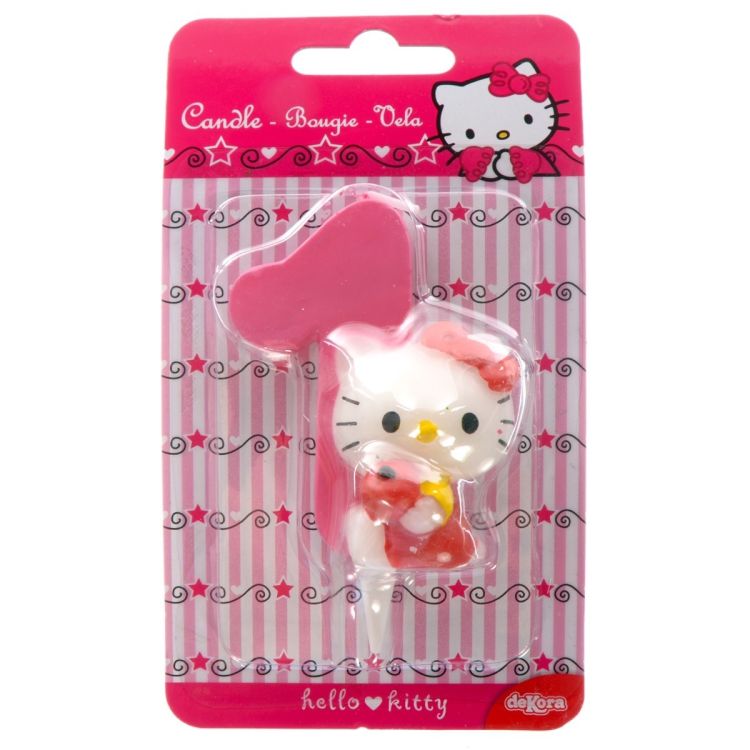 Lumanare cifra 1 Hello Kitty 3D