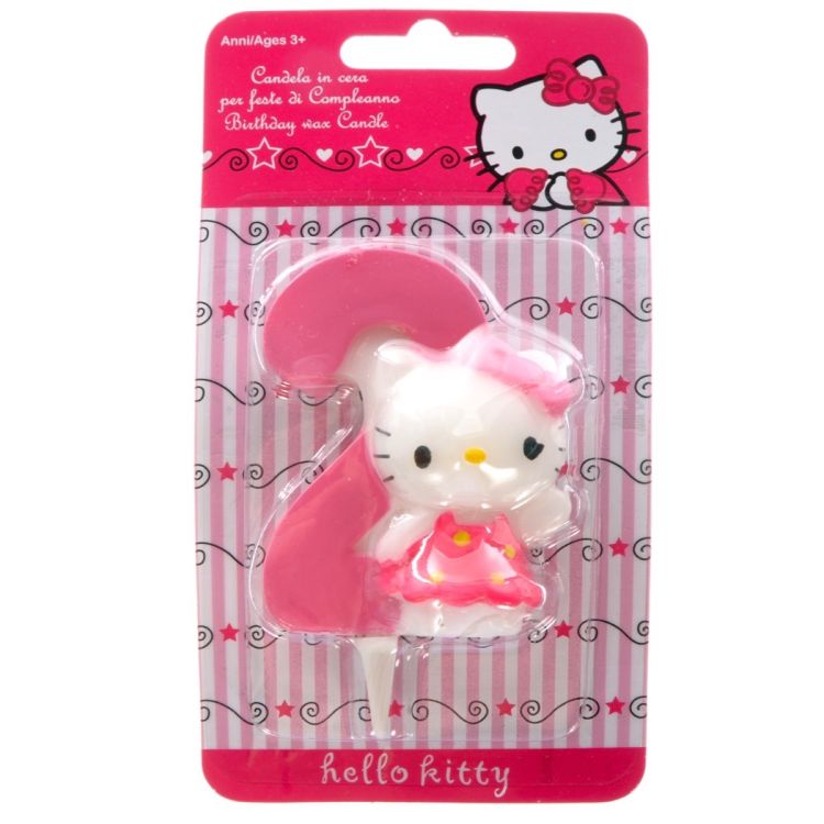 ​​​Lumanare cifra 2 Hello Kitty 3D