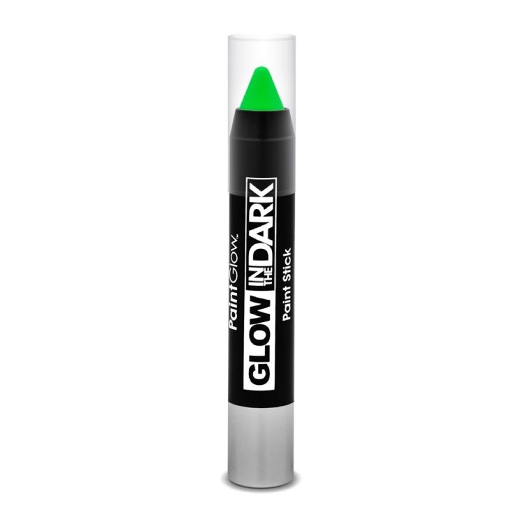 Creion fluorescent verde pentru body art PaintGlow - 3.5 grame