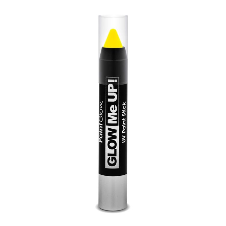Creion UV (neon) galben pentru body art PaintGlow - 3.5 grame