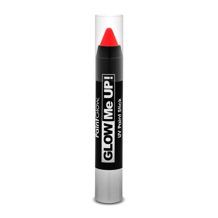 Creion UV (neon) rosu pentru body art PaintGlow - 3.5 grame