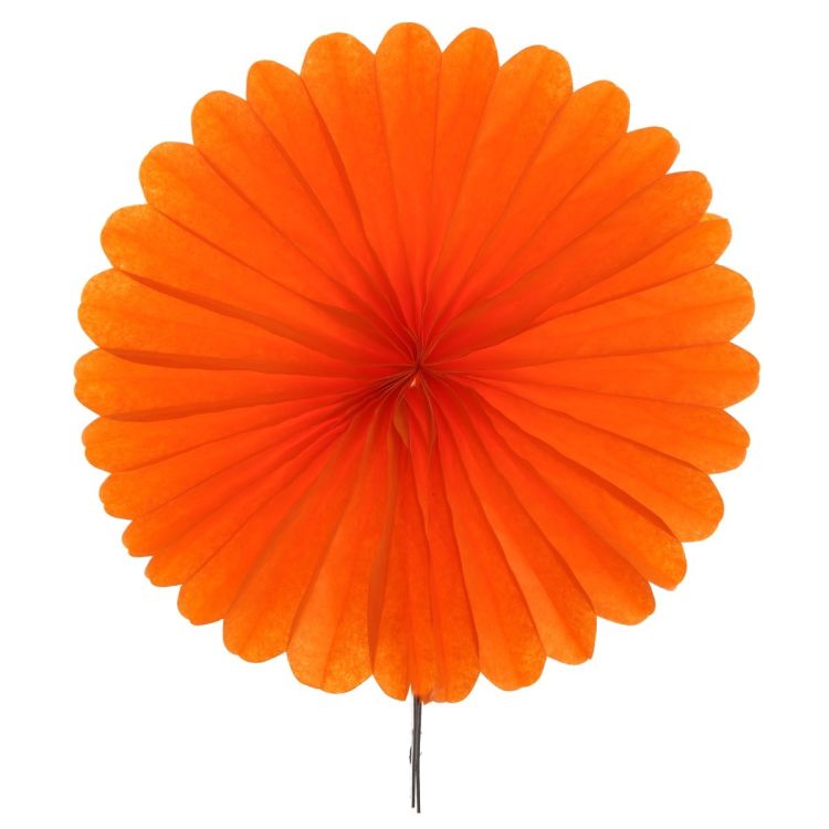 Decoratiune evantai portocaliu 20 cm