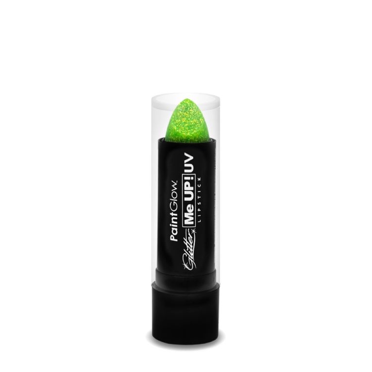 Ruj UV (neon) cu sclipici verde PaintGlow - 4 grame