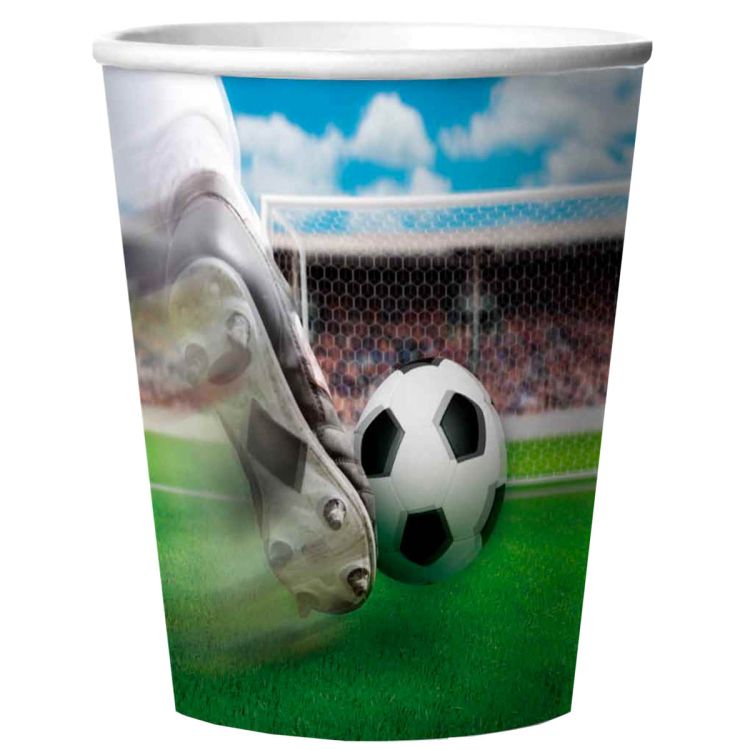4 Pahare 3D fotbal - 250 ml