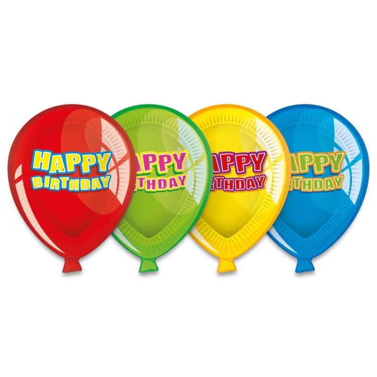 6 Farfurii baloane - 23 x 30 cm