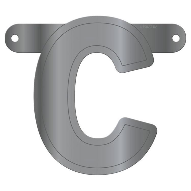 Litera C argintie pentru banner