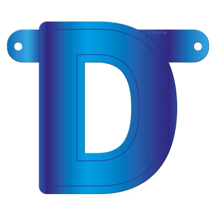 Litera D albastra pentru banner