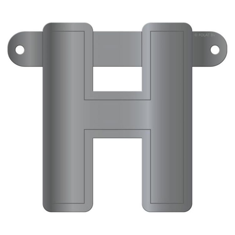 Litera H argintie pentru banner