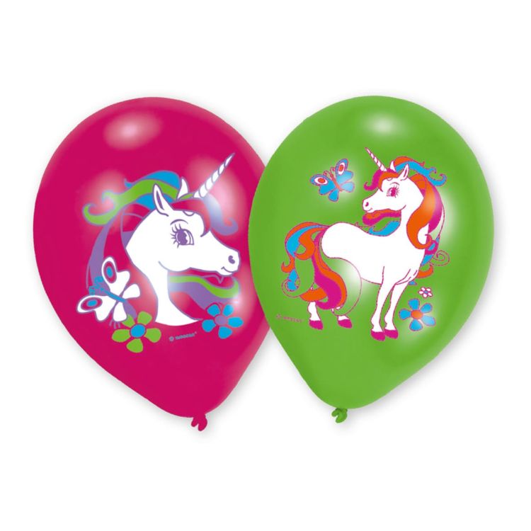 6 baloane Unicorn 27 cm