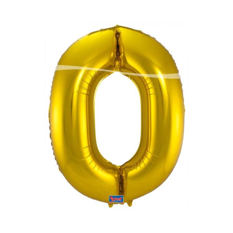 Balon cifra 0 auriu 86 cm