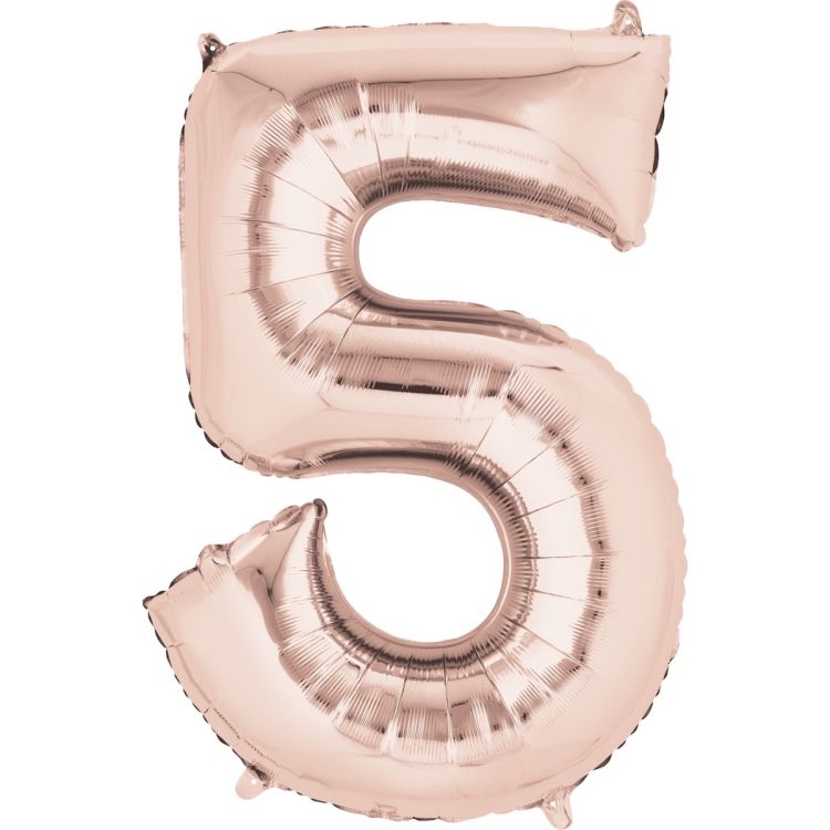 Balon roz cifra 5 - 58 x 83 cm