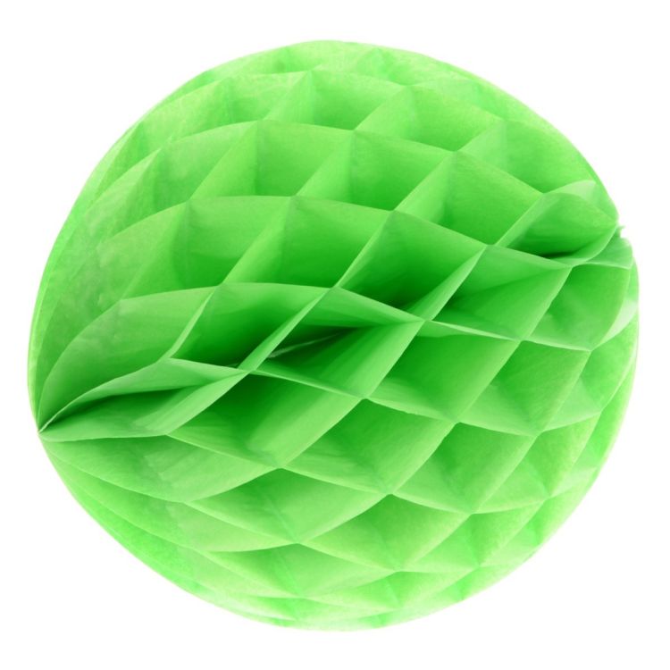 Decoratiune rotunda din hartie verde - 25 cm