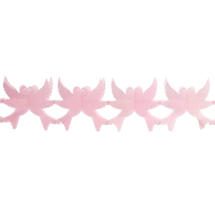 Ghirlanda decorativa porumbei roz
